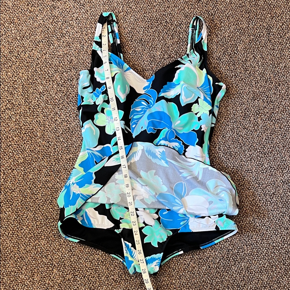 Vintage Roxanne floral, skirted one piece.  BNWOT Size 16